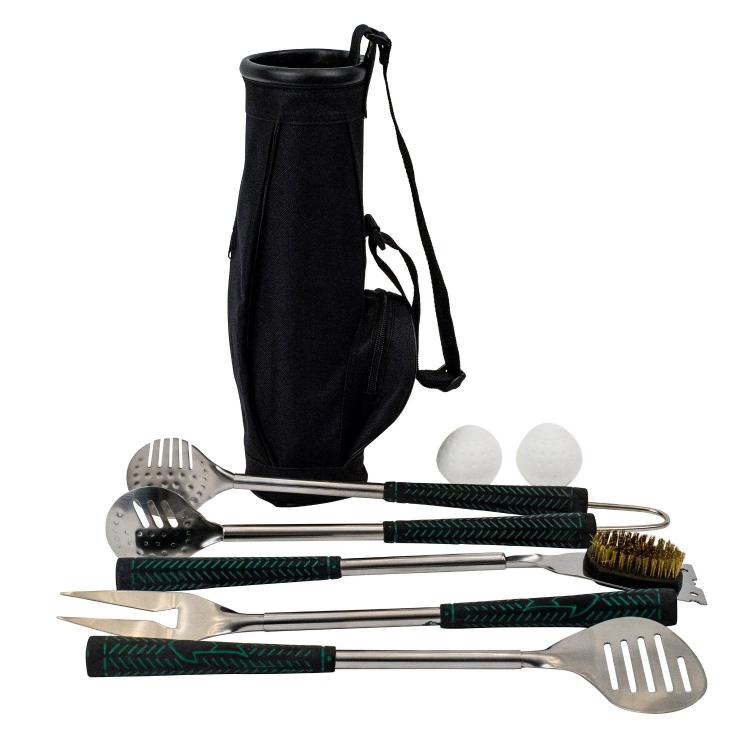 Golf Club BBQ Grilling Set With Golf Club Grip Handles