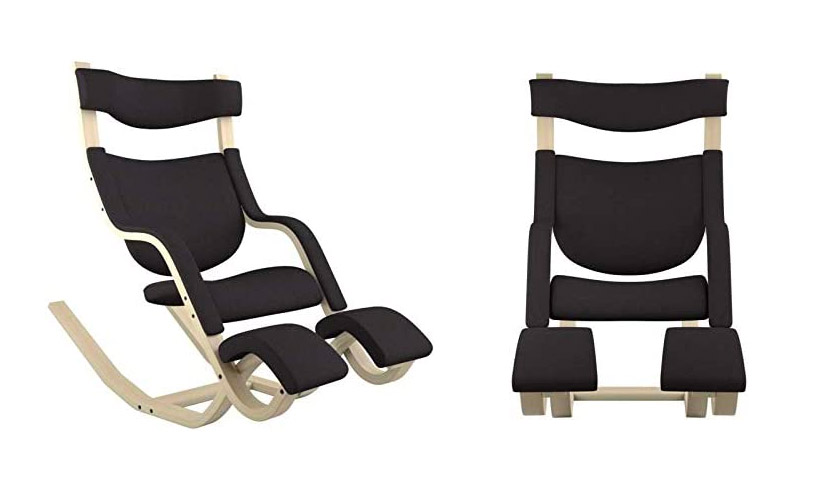 Reclining Gravity Balance Chair Lets You Lay back or kneel forward