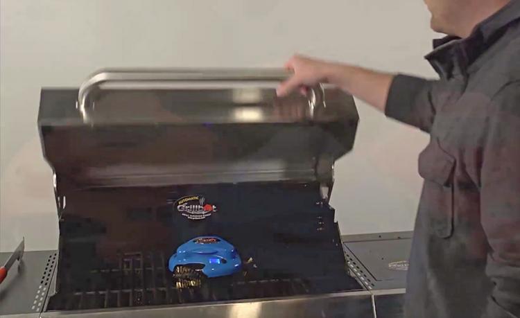 Grillbot Robotic Grill Cleaner - Grill scrubbing robot - Grillbot cleans grill like a roomba robot