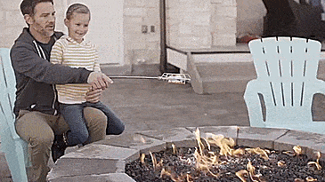 Grubstick Campfire cooking stick - Campfire cage griller lets you cook anything over a camp fire