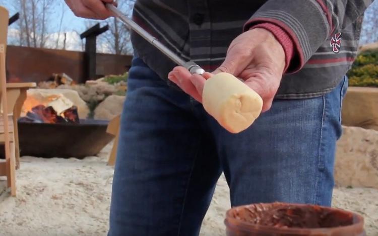 Grubstick Campfire cooking stick - Campfire cage griller lets you cook anything over a camp fire