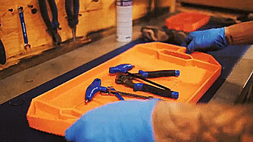 GrypMat - Flexible Non-Slip Tool Tray - Keeps tools stuck to angled and uneven surfaces - Car mechanics tool tray