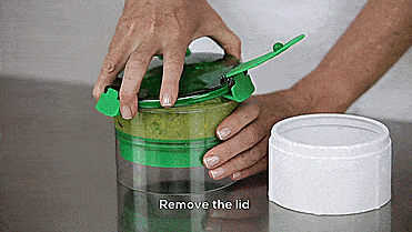 Guac-Lock Guacamole vacuum seal storage and serving container