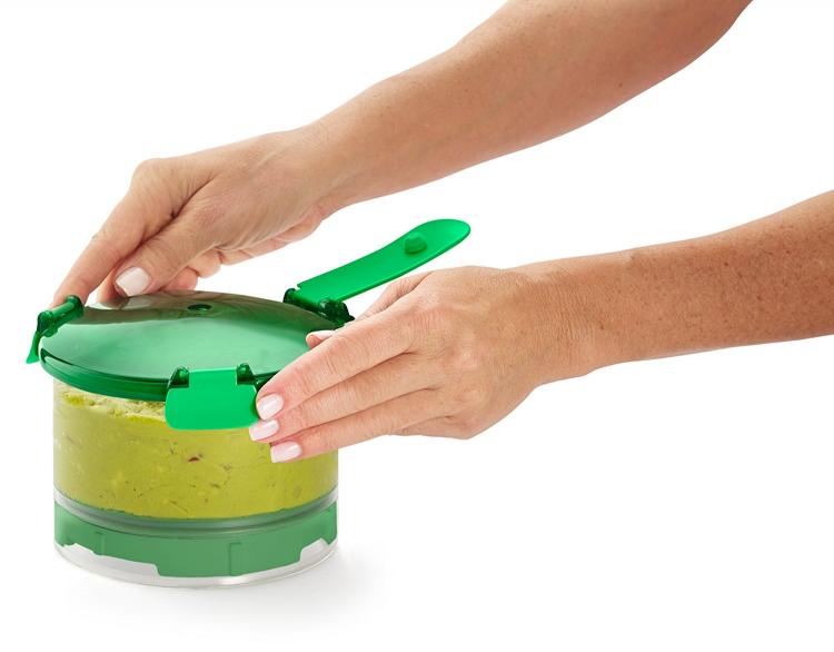 Guac-Lock Guacamole vacuum seal storage and serving container