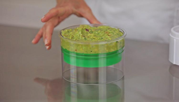 Guac-Lock Guacamole vacuum seal storage and serving container