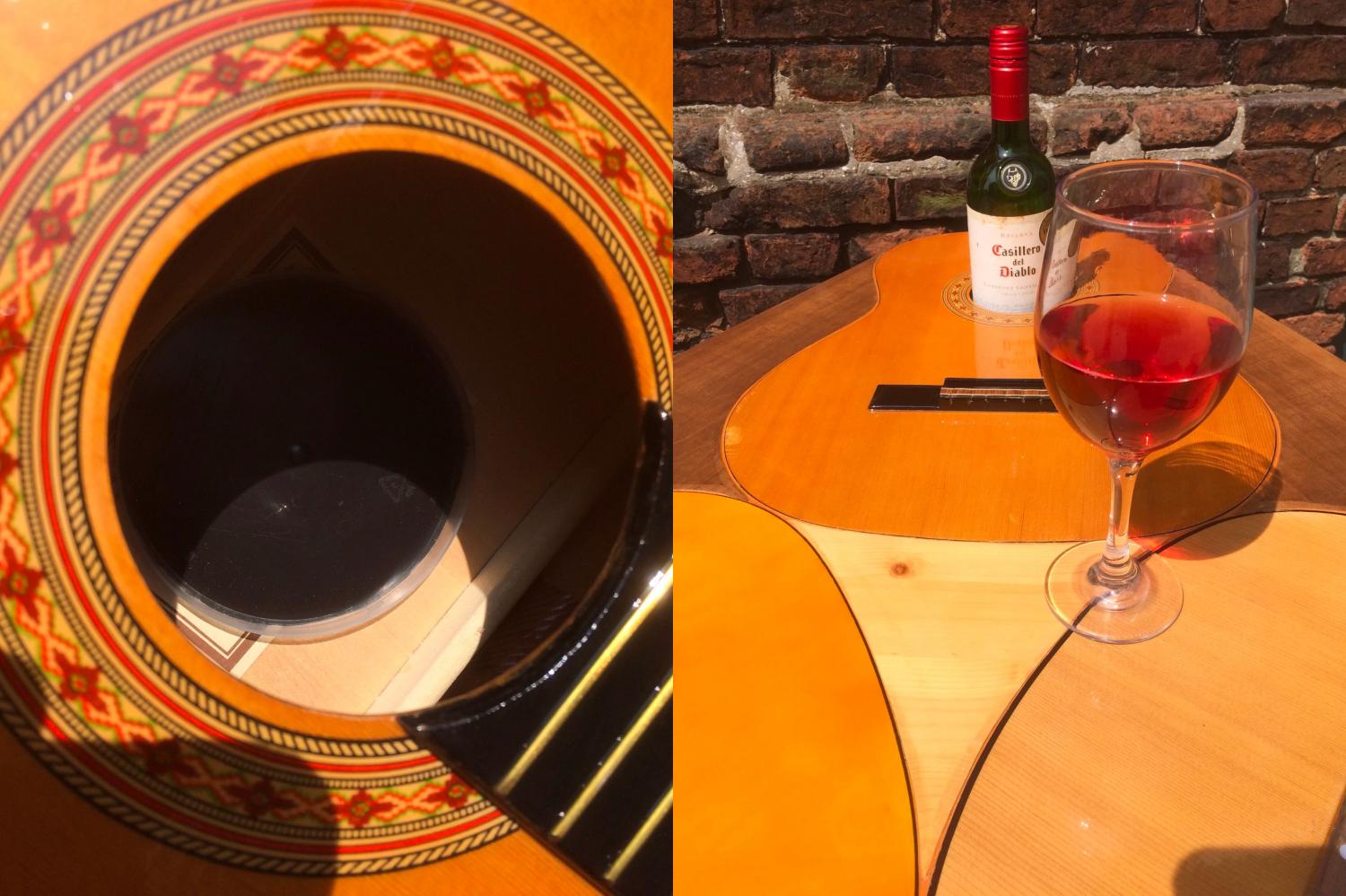 Guitar Coffee Table Made With 4 Real Guitars