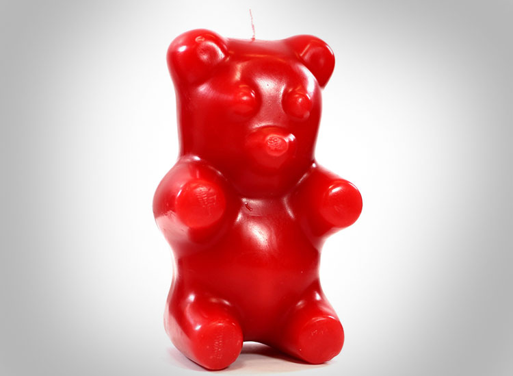Gummi Bear Skeleton Candle