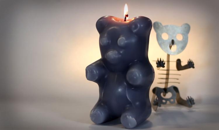 Gummi Bear Skeleton Candle