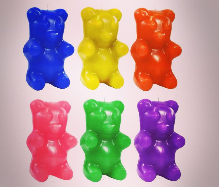 Gummi Bear Skeleton Candle