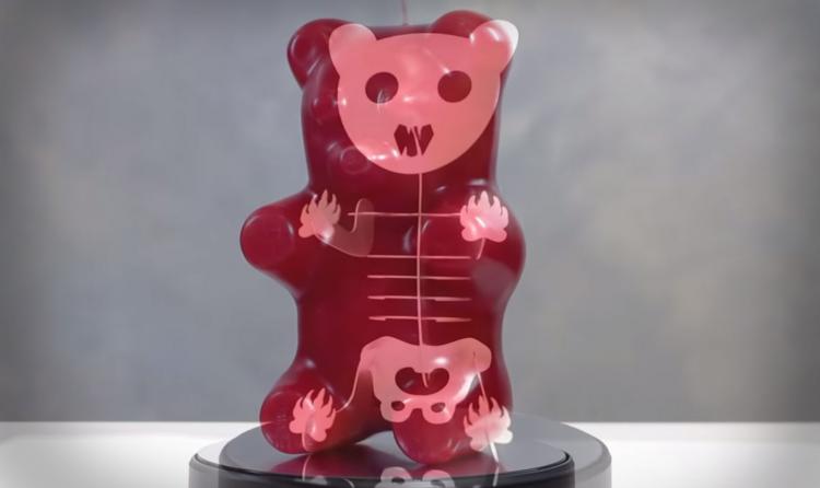 Gummi Bear Skeleton Candle