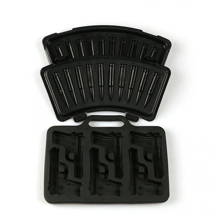 Gun and Bullet Shaped Ice Molds - mini ice gun - mini ice bullets