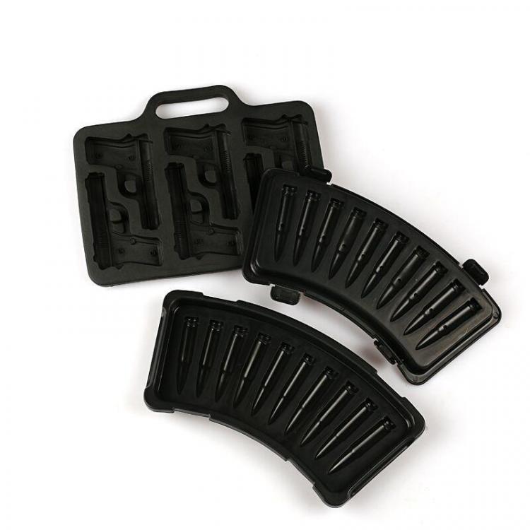 Gun and Bullet Shaped Ice Molds - mini ice gun - mini ice bullets