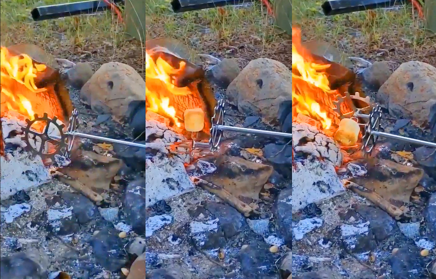 Gyroaster Turns Your Marshmallow on 2-Axis Rotation For Perfectly Toasted Mallows - Marshmallow rotating camping gadget