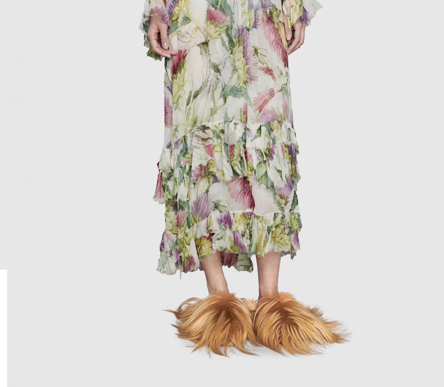 Gucci Hair Slippers Look Like Chewbacca