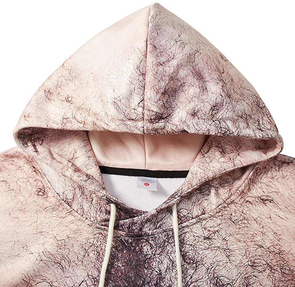 Hairy chest hoodie sweatshirt