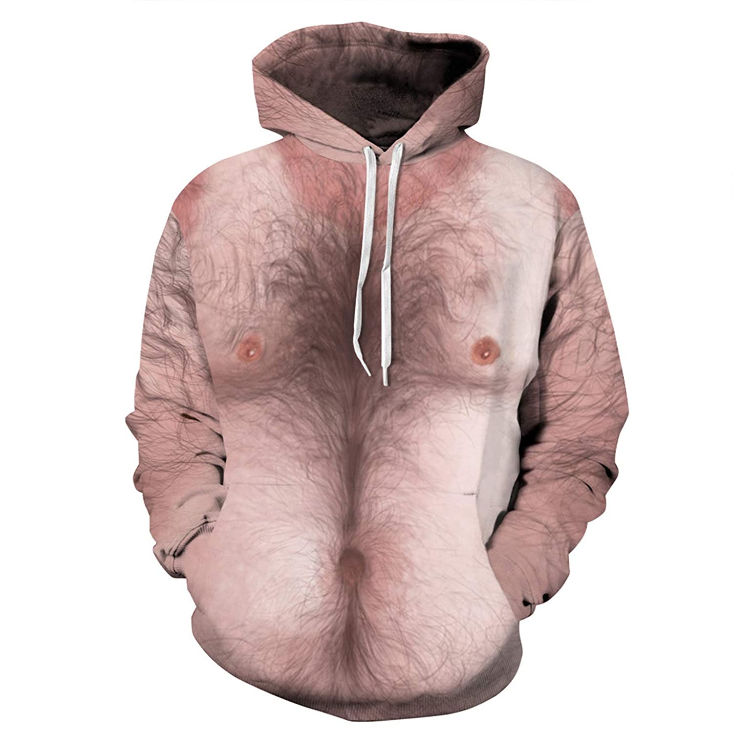 Hairy chest hoodie sweatshirt