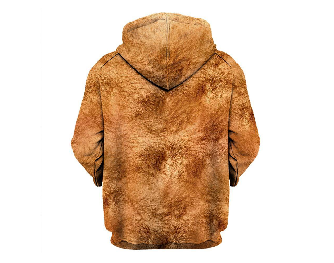 Hairy chest hoodie sweatshirt