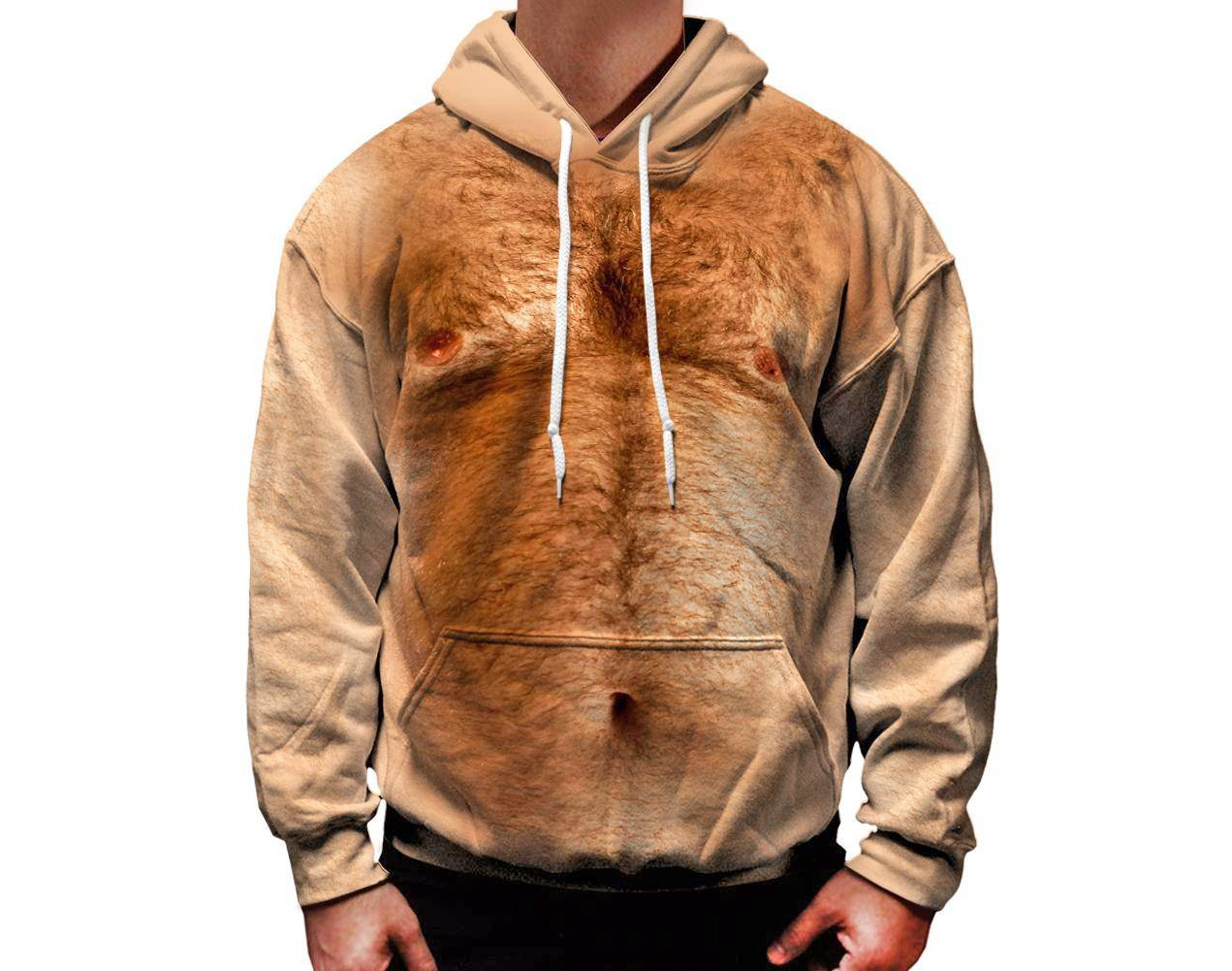 Hairy chest hoodie sweatshirt