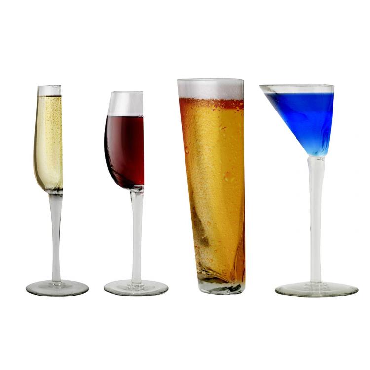 Barbuzzo Half Wine Glass - Cut in half wine glass