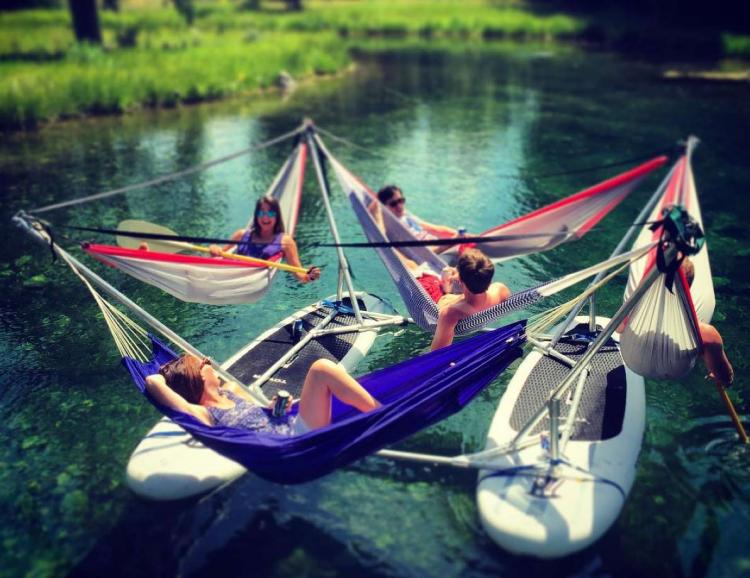 Hammocraft Hammock Boat - A boat made of hammocks
