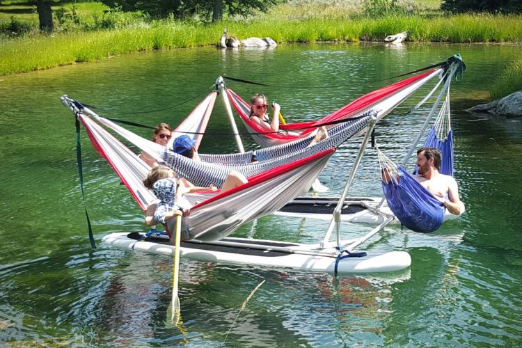 Hammocraft Hammock Boat - A boat made of hammocks