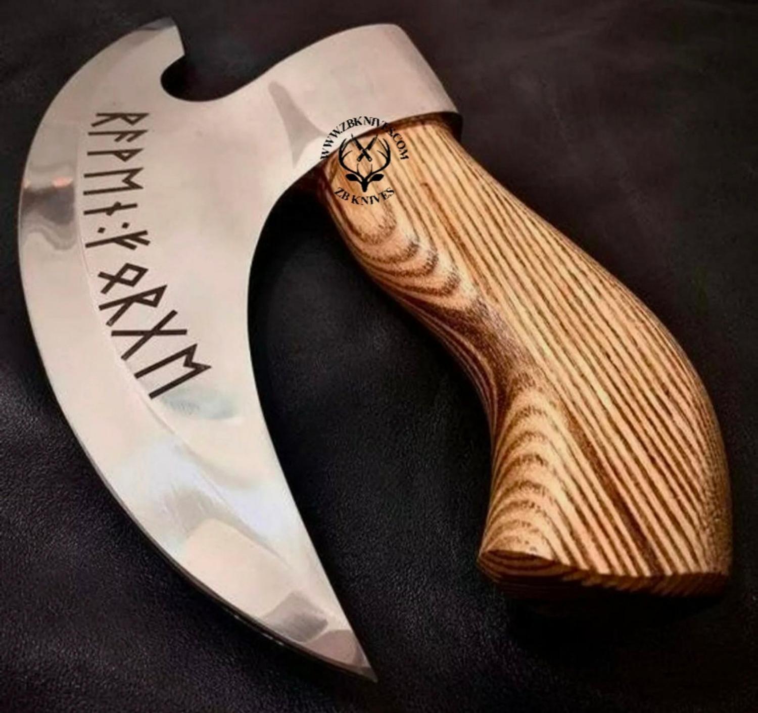 Hand Forged Viking Pizza Axe