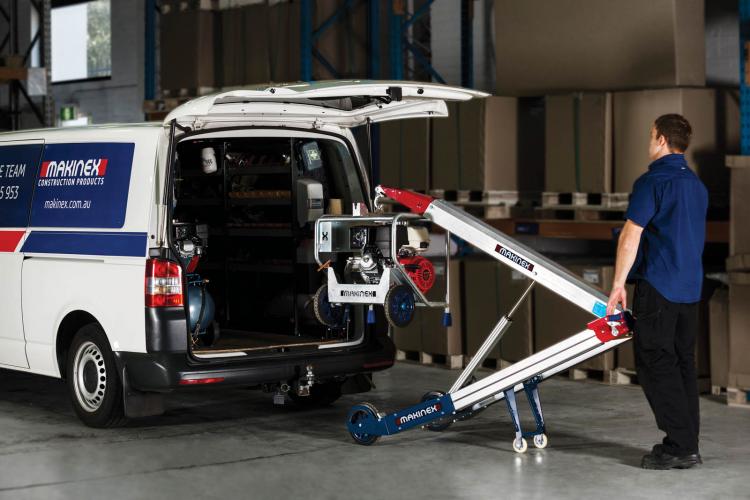 Makinex Hand Powered Forklift - Powered hand truck lets you lift over 300 lbs with one person