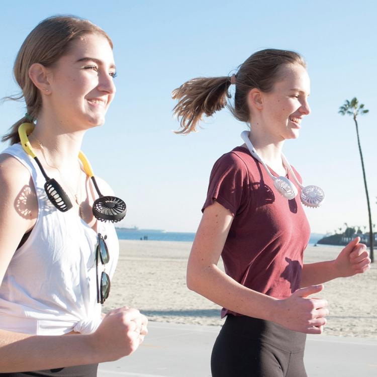 Hands-free neck fan - dual fans that wraps around your neck - W-fan spice of life