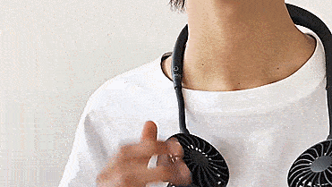 Hands-free neck fan - dual fans that wraps around your neck - W-fan spice of life
