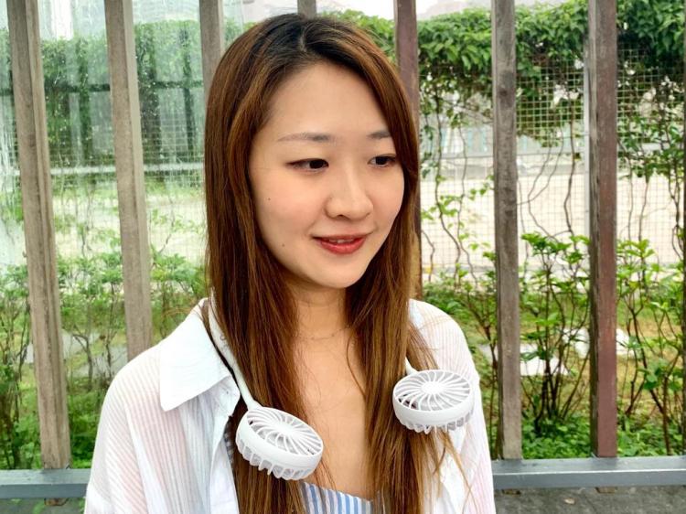 Hands-free neck fan - dual fans that wraps around your neck - W-fan spice of life