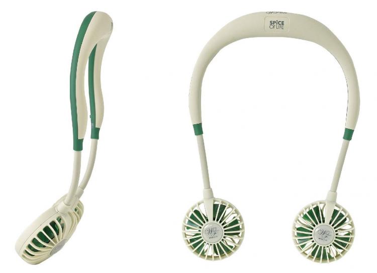 Hands-free neck fan - dual fans that wraps around your neck - W-fan spice of life