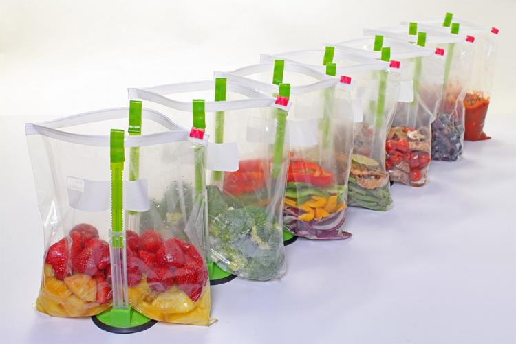 Jokari Hands-Free Baggy Rack Clip Food Storage Bag Holder - Hands-free ziploc bag holder