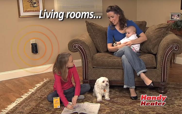 Handy Heater - Mini portable heater attaches to any outlet - Mini outlet space heater