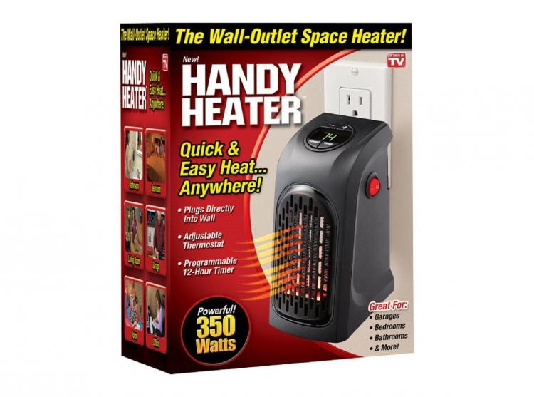 Handy Heater - Mini portable heater attaches to any outlet - Mini outlet space heater