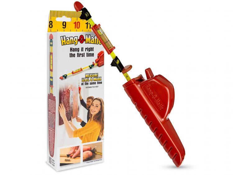 Hang-o-matic: All-in-one Picture Hanging Tool - Picture hanging tools built into tape measure