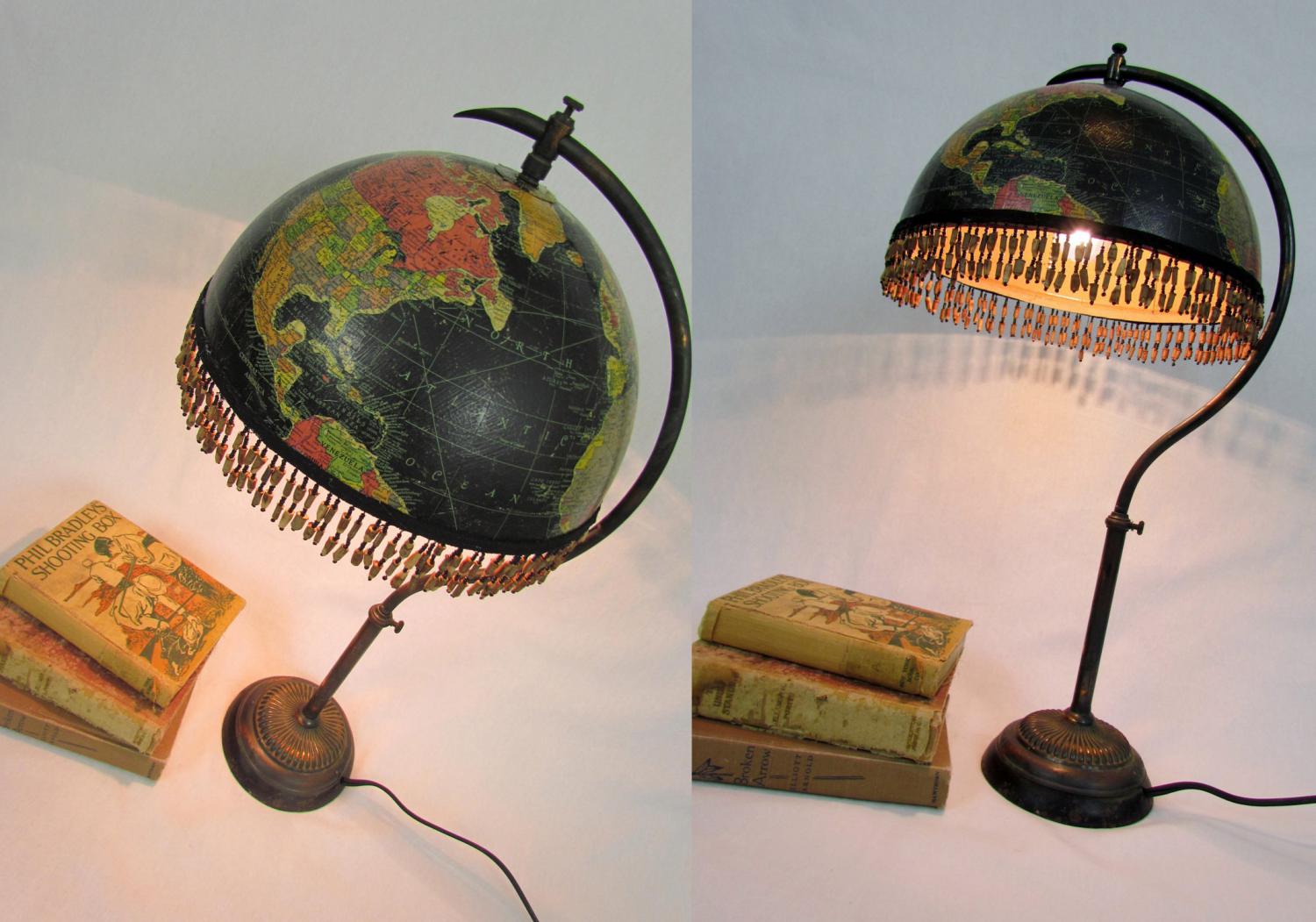 DIY World Globe Lamp - Hanging World Globe Pendant Light