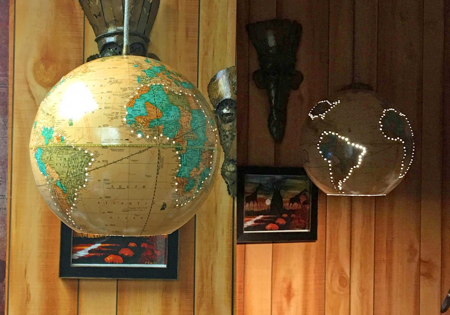 DIY World Globe Lamp - Hanging World Globe Pendant Light