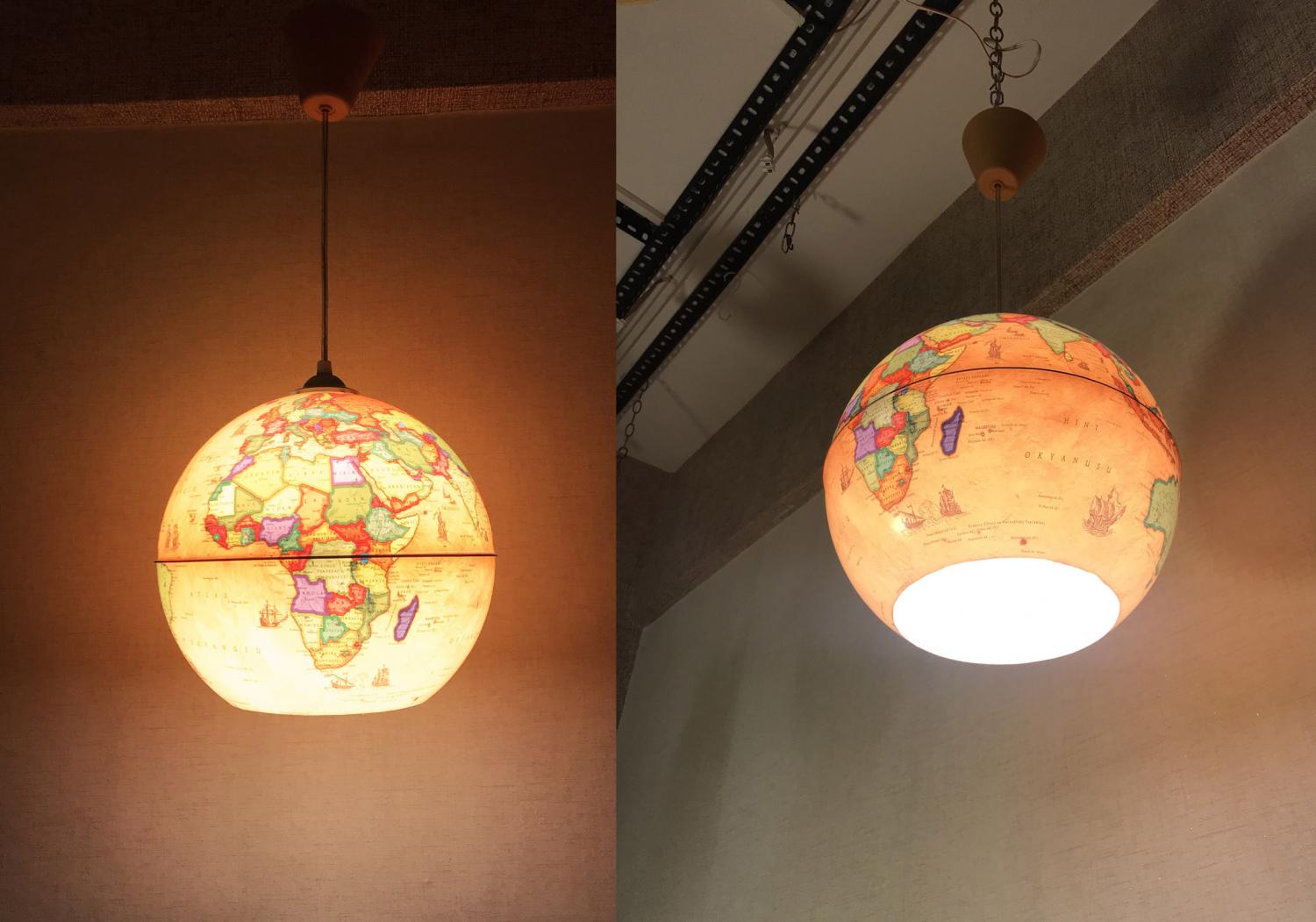 DIY World Globe Lamp - Hanging World Globe Pendant Light