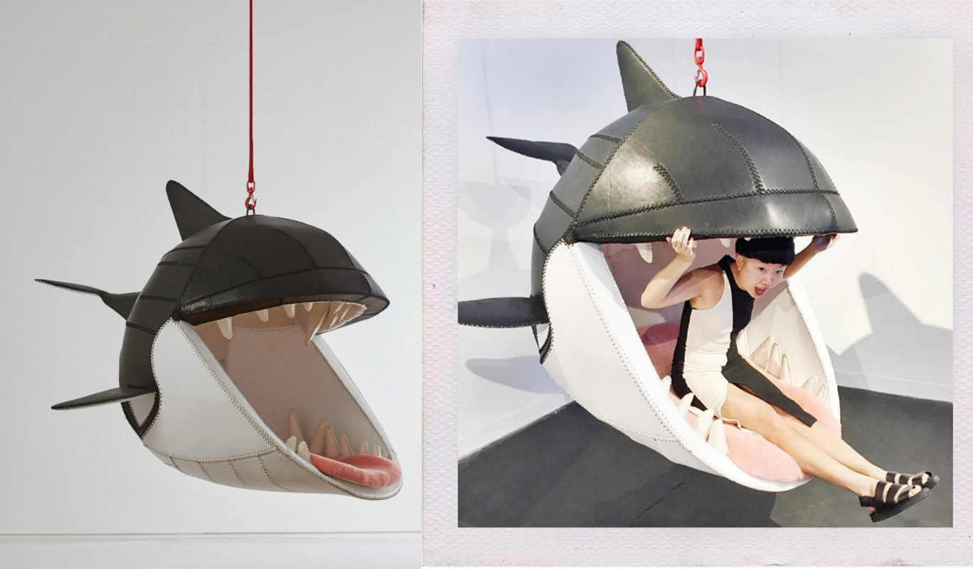 Giant Hanging Killer Whale Lounger Chair