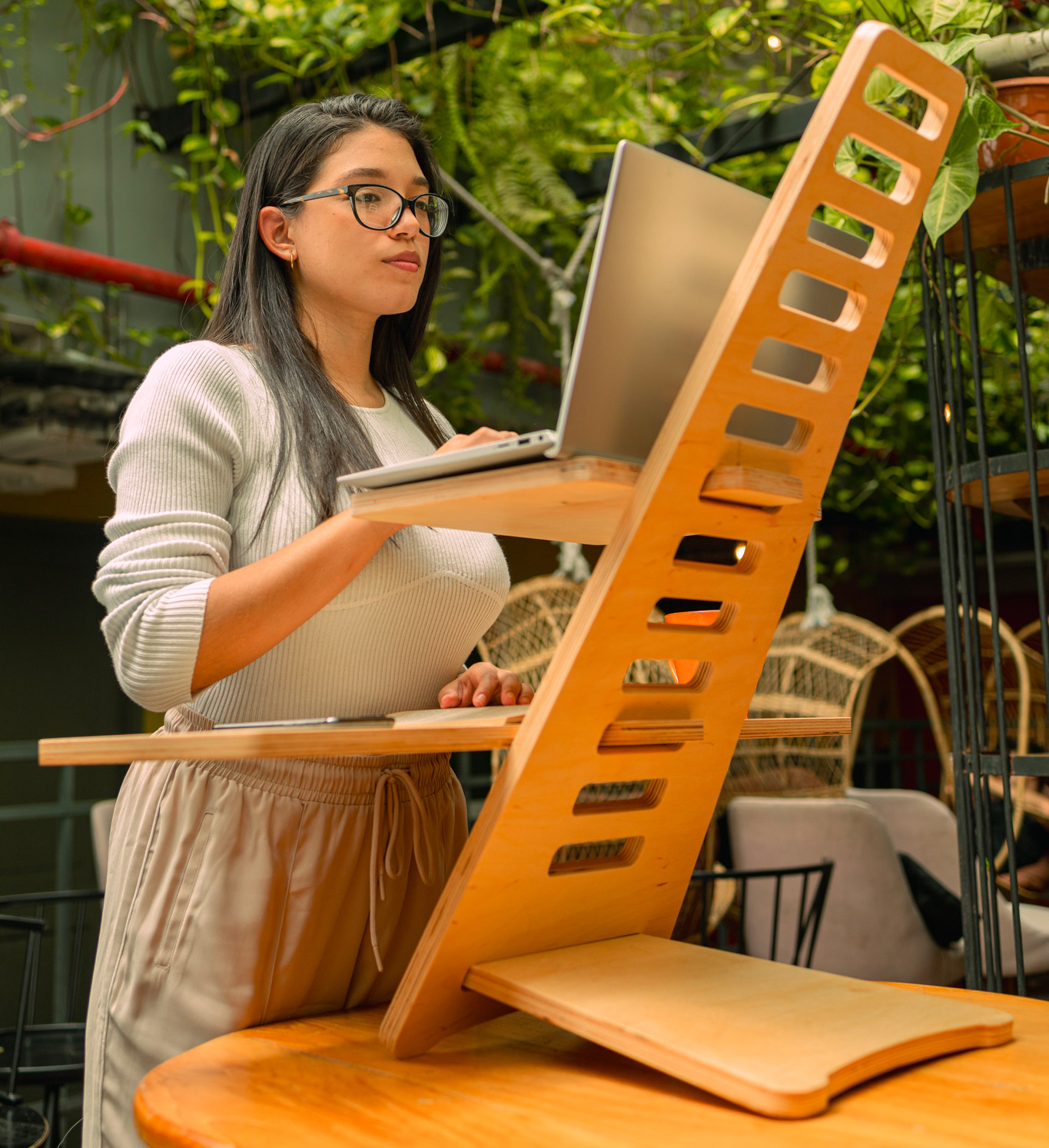 Harmoni Desk wooden standing desk attachment
