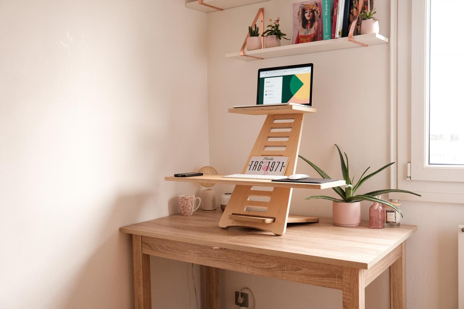 Harmoni Desk wooden standing desk attachment