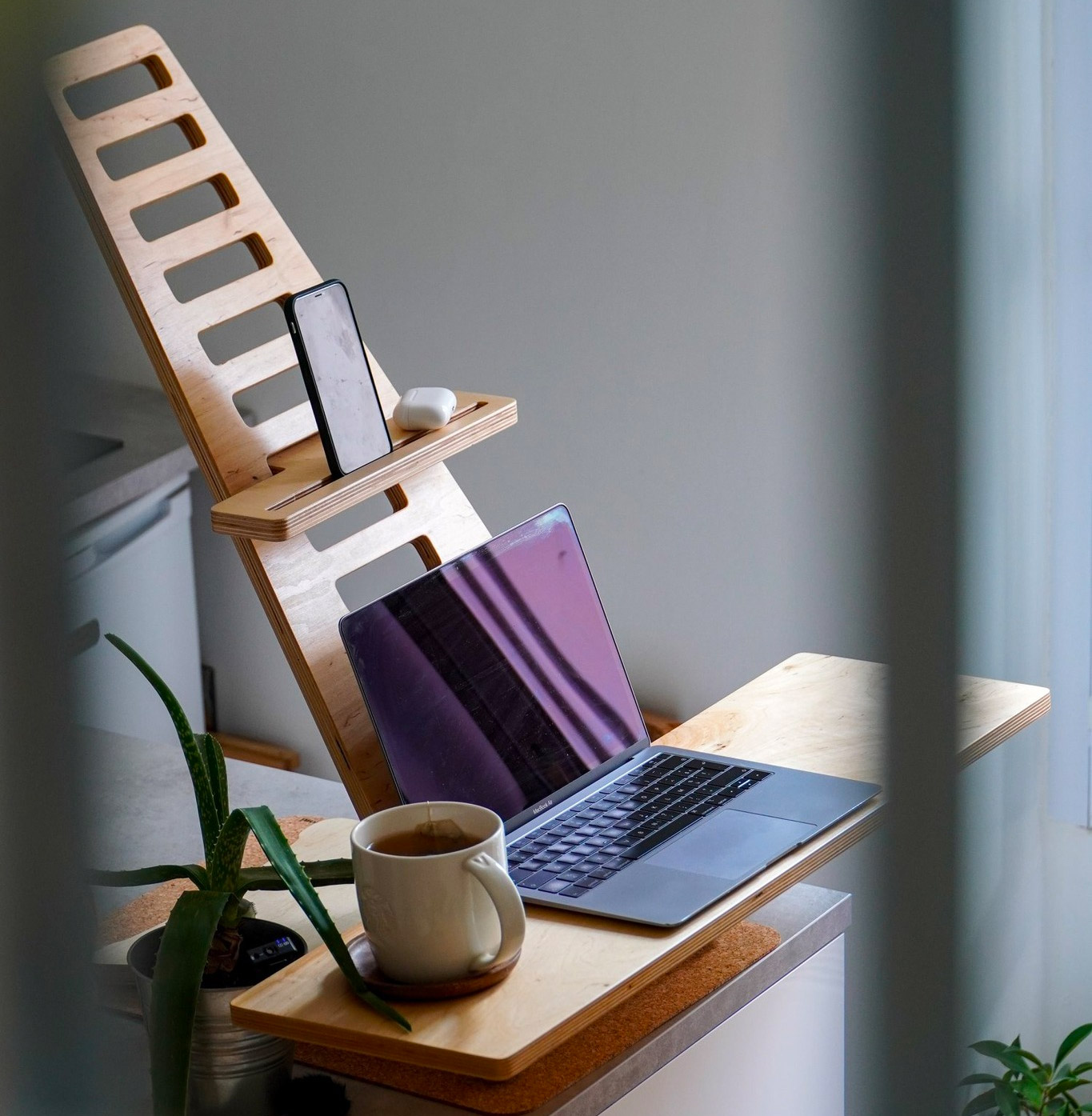 Harmoni Desk wooden standing desk attachment