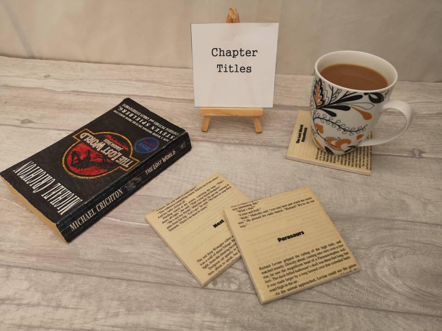 Jurassic Park Novel Coasters Let You Read a Page Every Time You Put Your Cup Down