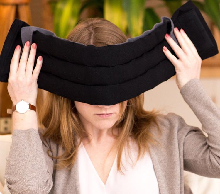 Headache Relief Hat - Ice holding head wrap helps relieve headaches and neck strain