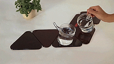 Koi Fish Coasters - Heat Activated Fish Coasters - Coasters reveal a fish after heat from your mug