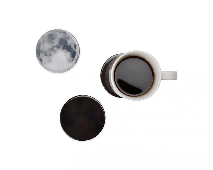 Heat-Activated Moon Coasters - Drink The Moon Coasters
