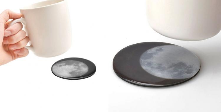 Heat-Activated Moon Coasters - Drink The Moon Coasters