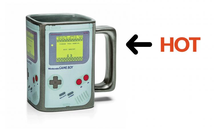 Heat Changing Game Boy Coffee Mug - Color Changing Game Boy Mug Turns On When Hot Liquid Is Added
