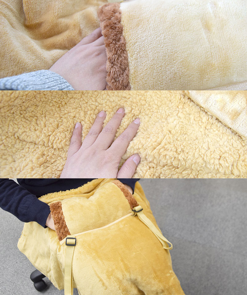 USB Heated Blanket Connects To Your Desk - Heated office blanket with hand warmers