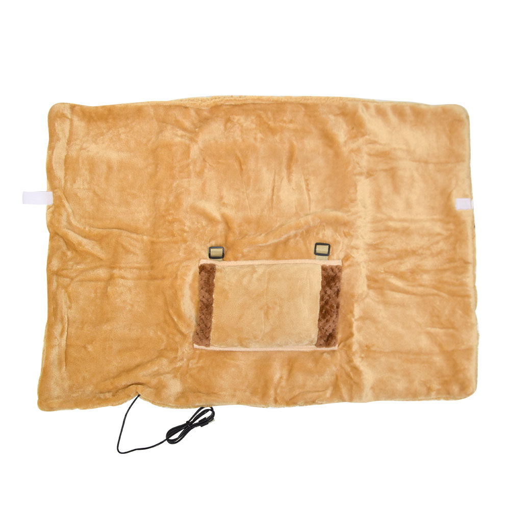USB Heated Blanket Connects To Your Desk - Heated office blanket with hand warmers